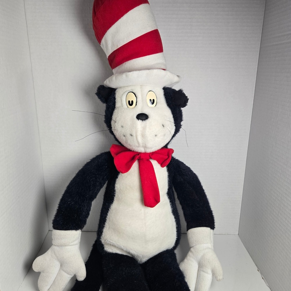 Macys Dr. Seuss Cat in the Hat Plush 1995 Vintage 28" Stuffed Animal